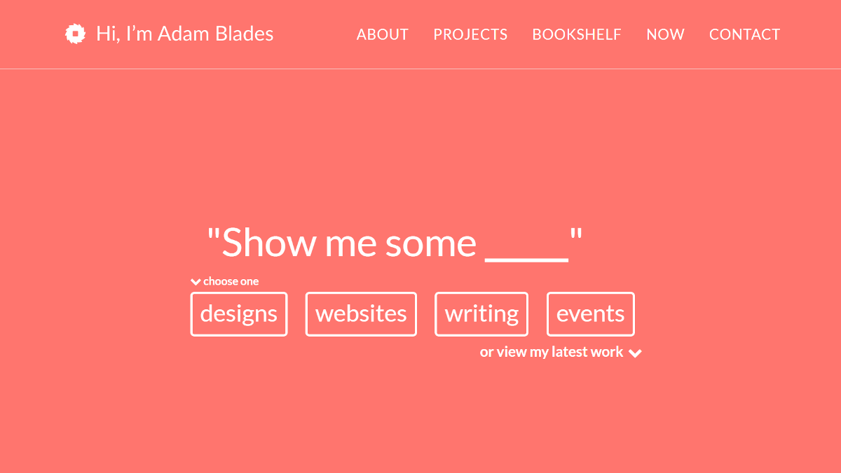 A minimalist portfolio site.