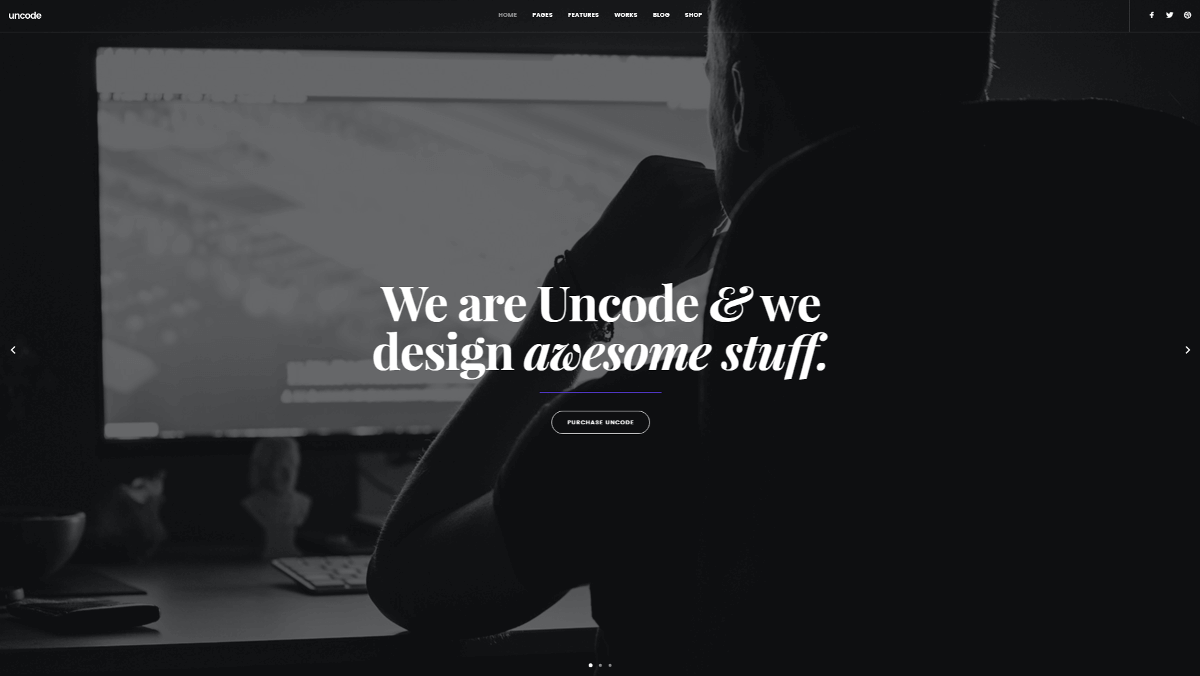 The Uncode WordPress theme.