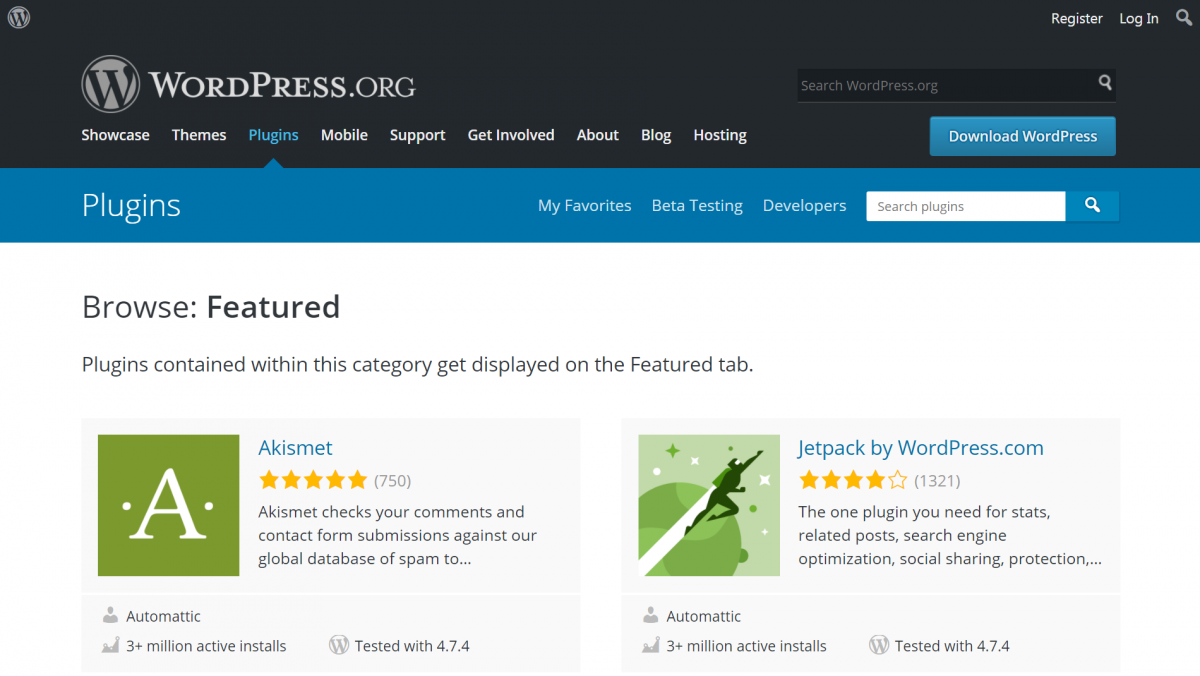 The WordPress Plugin Directory.