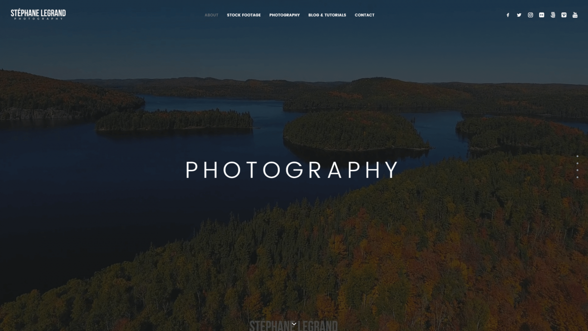 The Stephane Legrand Photography website.