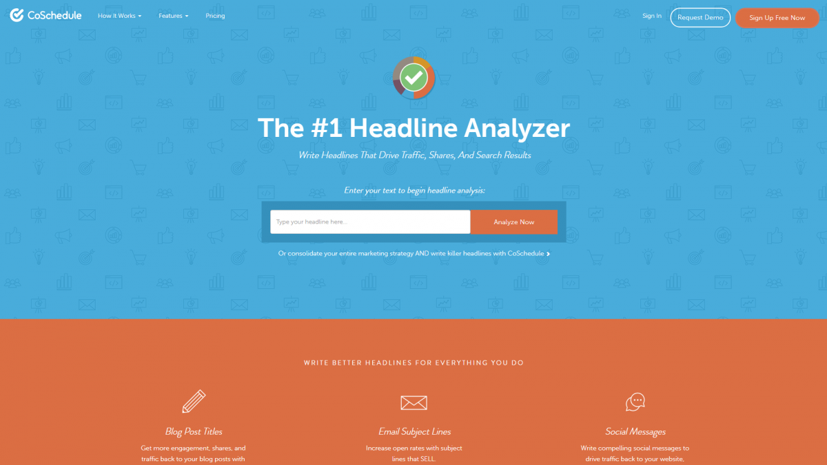 The CoSchedule Headline Analyzer.