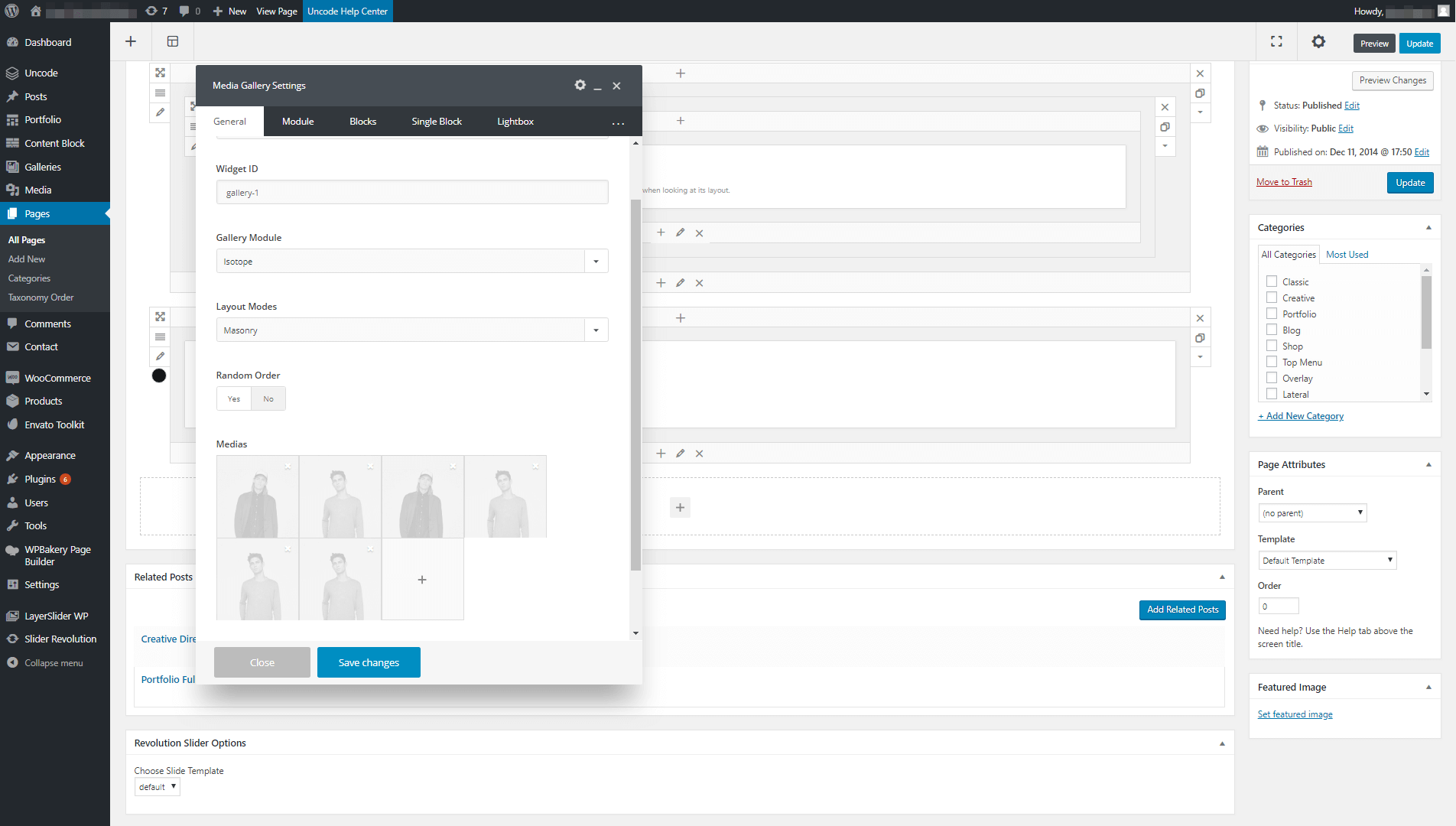 Configuring your media gallery module settings.