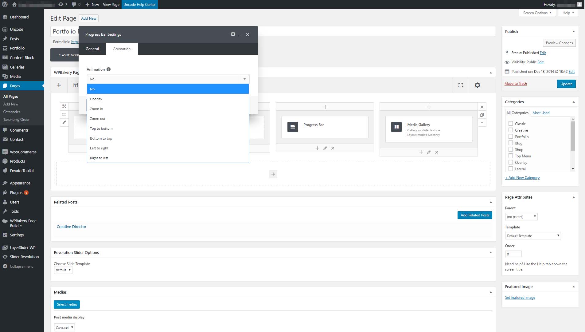 Animating a progress bar module.