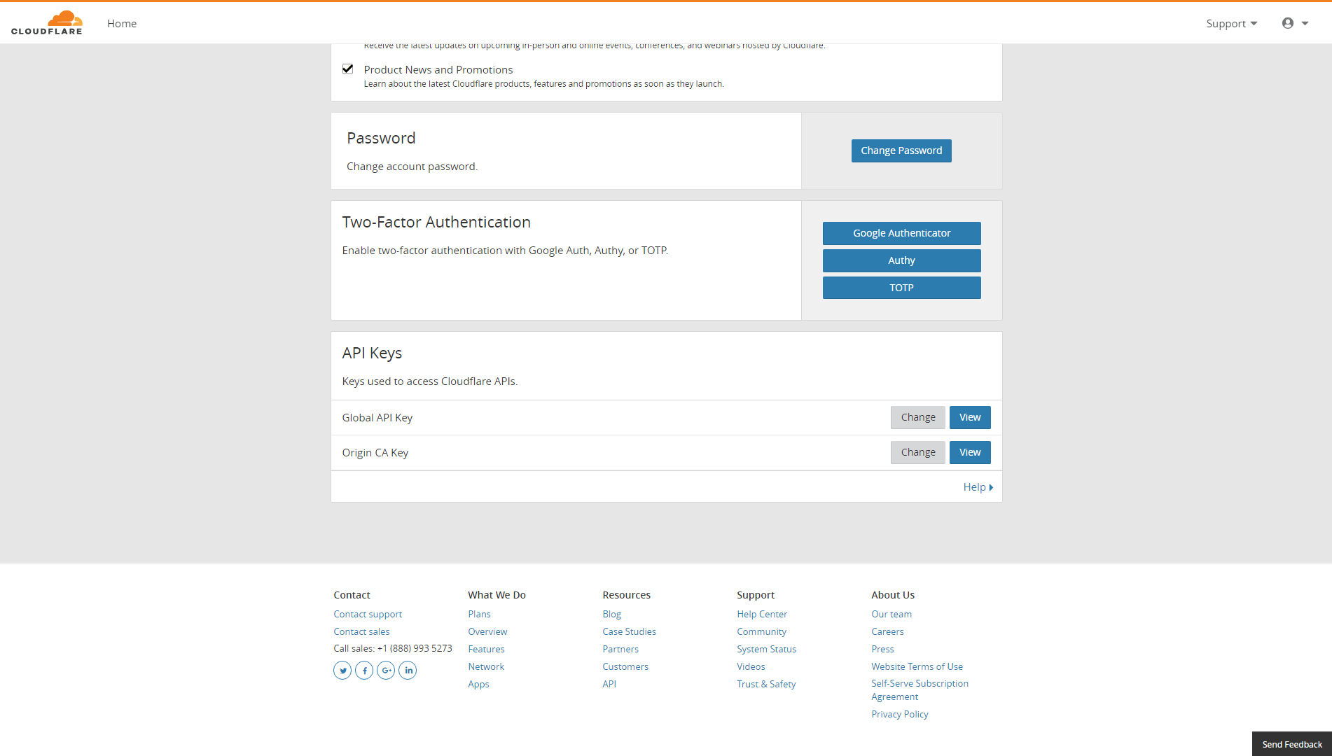 Finding your Cloudflare API key.