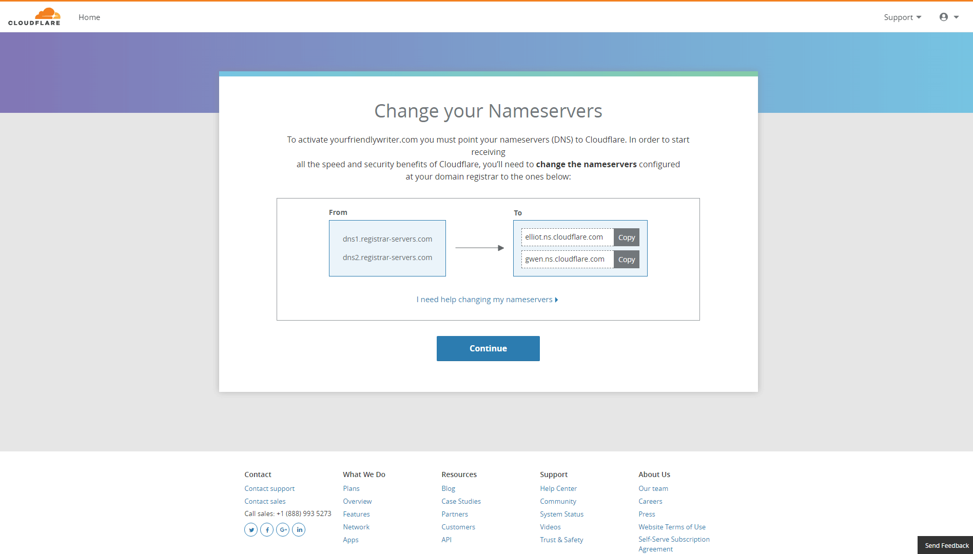 Cloudflare's nameservers.