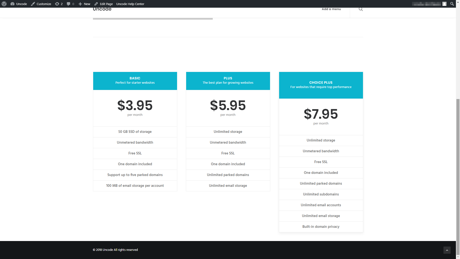 Highlighting a specific plan within your pricing table.
