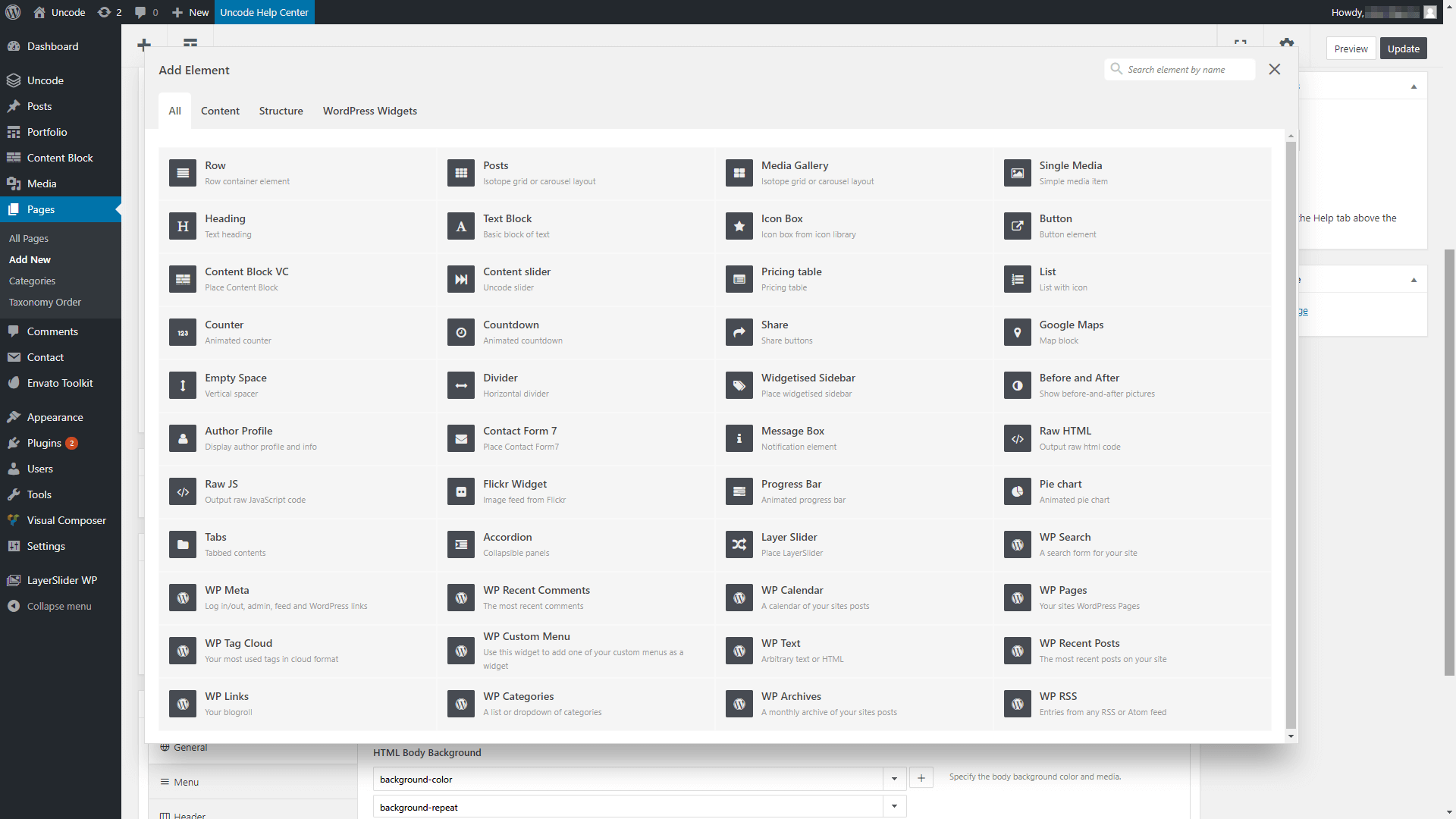 Adding a pricing table element.