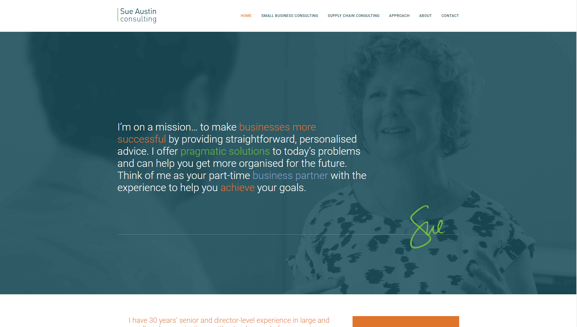 An example of a service website.